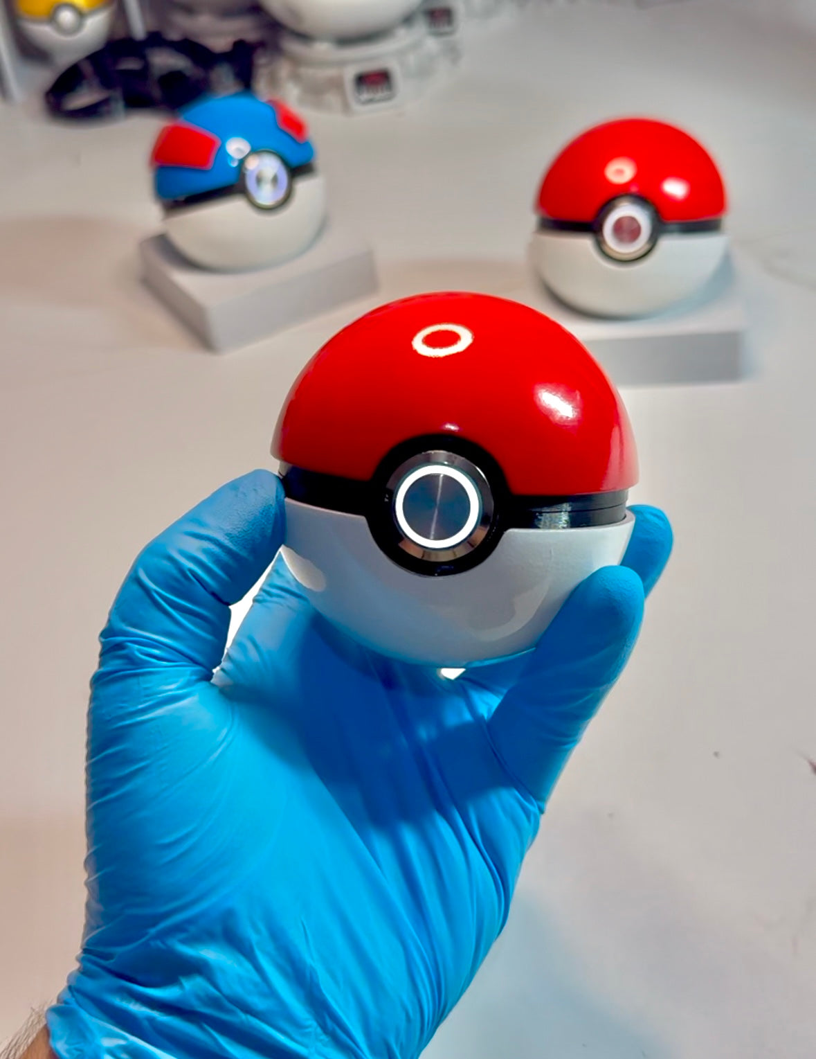 Push button LED ball